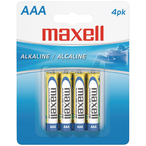Maxell(R) 723865 - LR034BP Alkaline Batteries (AAA; 4 pk; Carded)