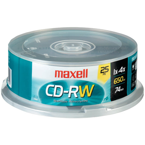 Maxell(R) 630026 700MB 80-Minute CD-RWs (25-ct Spindle)