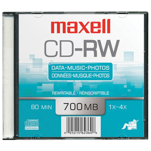 Maxell(R) 630010 700MB 80-Minute CD-RWs (Single)