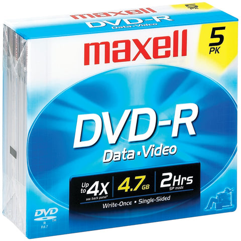 Maxell(R) 638002 4.7GB 120-Minute DVD-Rs (5 pk)