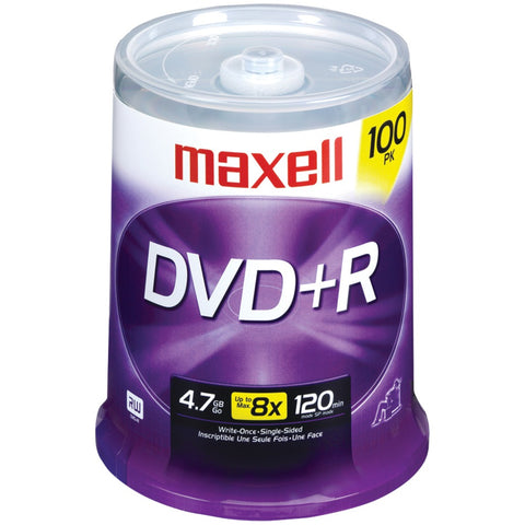 Maxell(R) 639016 4.7GB 120-Minute DVD+Rs (100-ct Spindle)