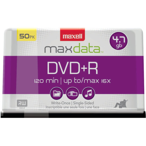 Maxell(R) 639013 4.7GB 120-Minute DVD+Rs (50-ct Spindle)