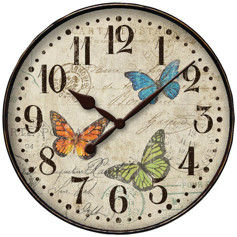 Westclox(R) 32897BF 12" Round Butterfly Wall Clock