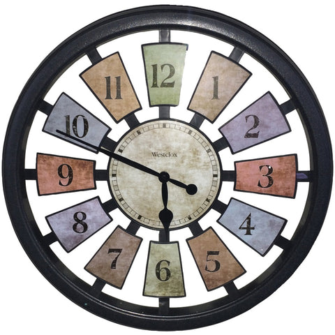 Westclox(R) 36014 18" Round Colored Panels See-Through Clock