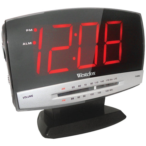 Westclox(R) 80187 1.8'' Digital AM/FM Dual Alarm Clock Radio