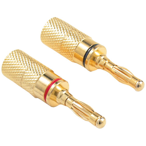 Pro-Wire(R) IW-4PLUG Gold-Plated Screw-on Banana Plugs, 4 pk