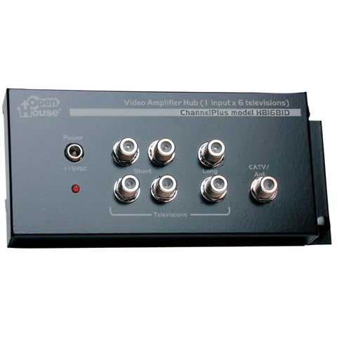 OpenHouse(R) H816BID 1 x 6 Amplified TV Splitter