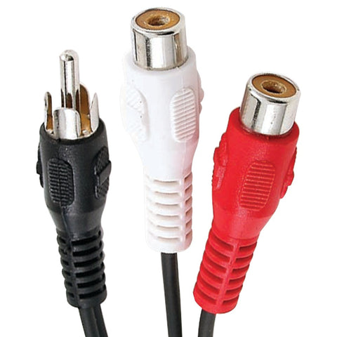 Axis(TM) PET20-7000 RCA Y-Adapter (1 RCA Plug to 2 RCA Jacks)