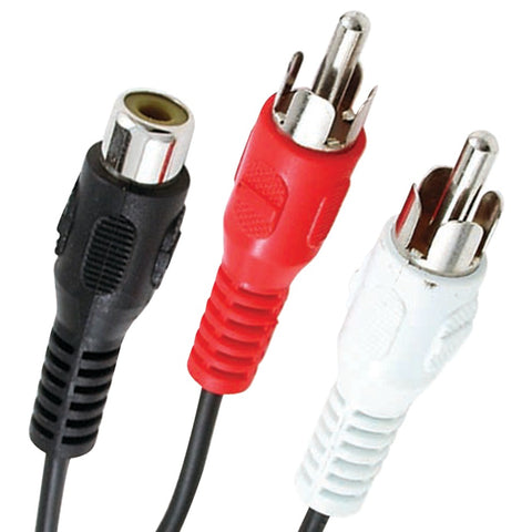 Axis(TM) PET20-7020 RCA Y-Adapter (2 RCA Plugs to 1 RCA Jack)