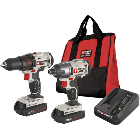 Porter-Cable(R) PCCK604L2 20-Volt Li-Ion Drill/Impact Driver Combo Kit