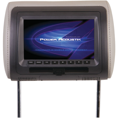 Power Acoustik(R) HDVD-71CC 7" LCD Universal Headrest Monitor with DVD, IR & FM Transmitters & 3 Interchangeable Skins