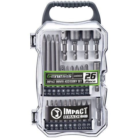 Genesis(TM) GAIDB26 26-Piece Impact Driver Accessory Set