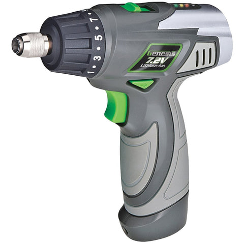 Genesis(TM) GLSD72A 7.2-Volt Cordless Li-Ion 2-Speed Screwdriver