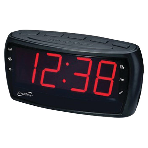 Supersonic(R) SC-379 Digital AM/FM Dual Alarm Clock Radio with Jumbo Digital Display