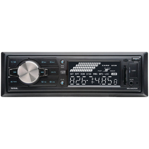 Sound Storm Laboratories(R) ML40USA Single-DIN In-Dash Mechless AM/FM Receiver