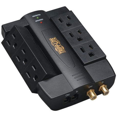 Tripp Lite(R) HTSWIVEL6 6-Outlet Swivel Surge Protector (Coaxial & Telephone Protection)