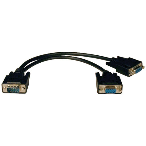 Tripp Lite(R) P516-001-HR VGA Monitor Y-Splitter Cable, 1ft (for 1600 x 1200 high-resolution monitors)