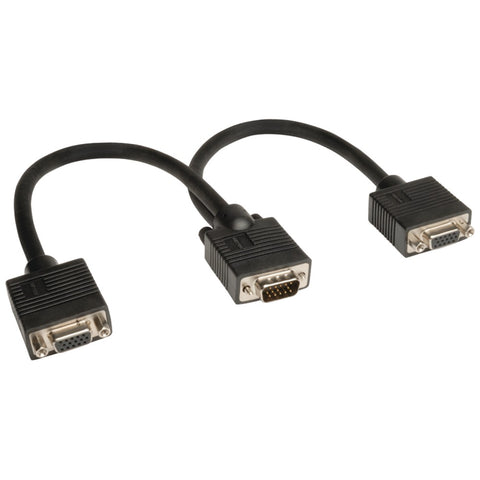 Tripp Lite(R) P516-001 VGA Monitor Y-Splitter Cable, 1ft (for Standard-Resolution Monitors)