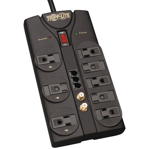 Tripp Lite(R) TLP808TELTV 8-Outlet Surge Protector (2,160 Joules; 8ft cord; Tel/modem/fax protection; $150,000 Ultimate Lifetime Insurance)