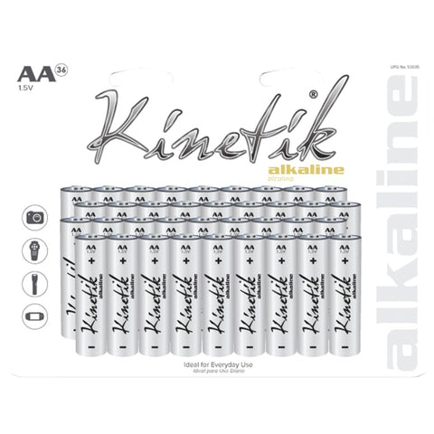 Kinetik(R) 53335 Alkaline Batteries (AA, 36 pk)