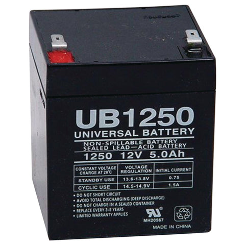 UPG(TM) 85983/D5741 Sealed Lead Acid Battery (12V; 5Ah; .187 Tab Terminals; UB1250)