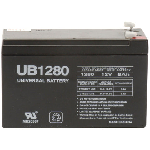 UPG(TM) 85986/D5743 Sealed Lead Acid Battery (12V; 8Ah; .187 Tab Terminals; UB1280)