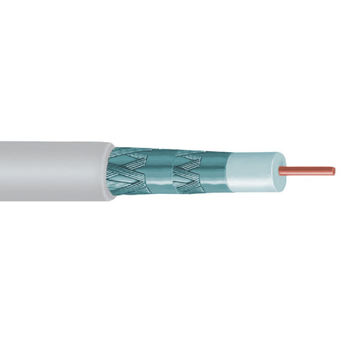 Vextra(R) V621QWB / V621QB Quad Shield RG6 Solid Copper Coaxial Cable, 1,000ft (White)