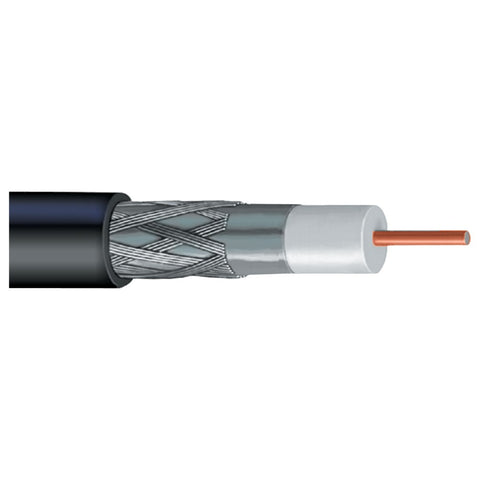 Vextra(R) V66B BLACK DISH(R)-Approved Single RG6 Cable, 1,000ft (Black)
