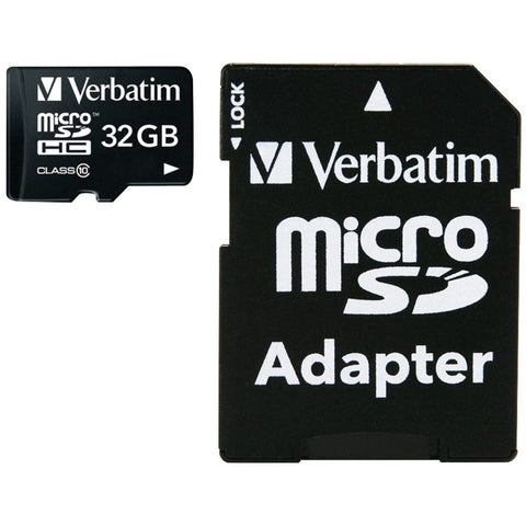 Verbatim(R) 44083 microSDHC(TM) Card with Adapter (32GB; Class 10)