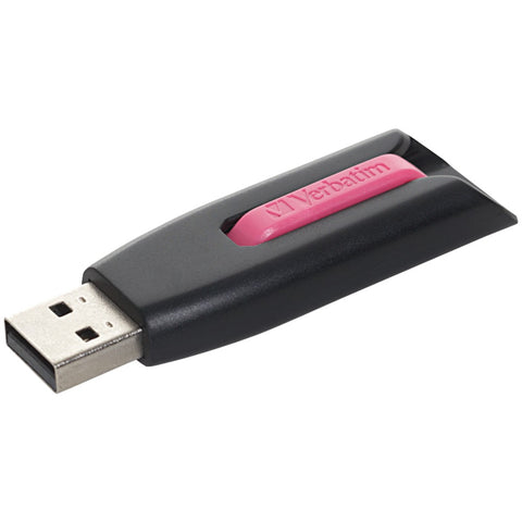 Verbatim(R) 49178 16GB SuperSpeed USB 3.0 Store 'n' Go(R) V3 USB Drive (Hot Pink)