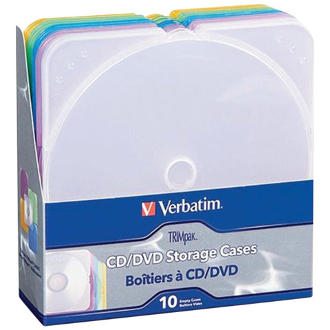 Verbatim(R) 93804 TRIMpak CD/DVD Storage Cases, 10 pk