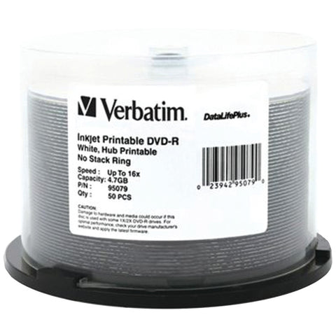 Verbatim(R) 95079 4.7GB DataLifePlus(R) DVD-Rs, 50-ct Spindle