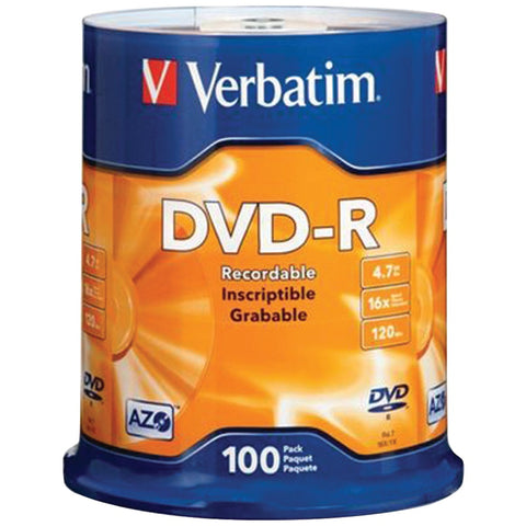Verbatim(R) 95102 4.7GB DVD-Rs (100-ct Spindle)