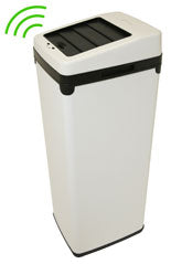 iTouchless 14 Gal. Automatic White Steel Touchless Trash Can SX