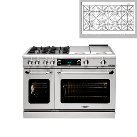 Capital 48" Dual Fuel 8 Burner Range NG