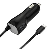 REIKO TYPE C CAR CHARGER WITH BUILT IN CABLE IN BLACK