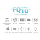 FQ777 FQ10 WiFi Drone with 720P Camera RTF 6-axis Gyro 2.4GHz RC Quadcopter