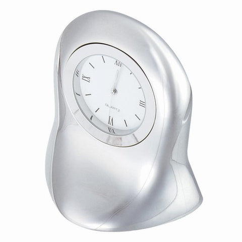 Silver Quartz Desk Clock
