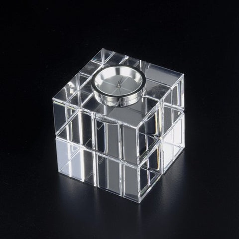 Crystal Cubic Desk Clock