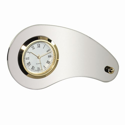 Designer Silver Desk Clock