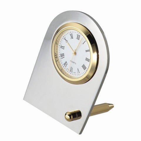 Designer Silver Desk Clock