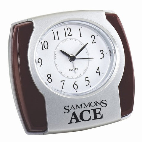 Wood Trim Alarm Desk Clock
