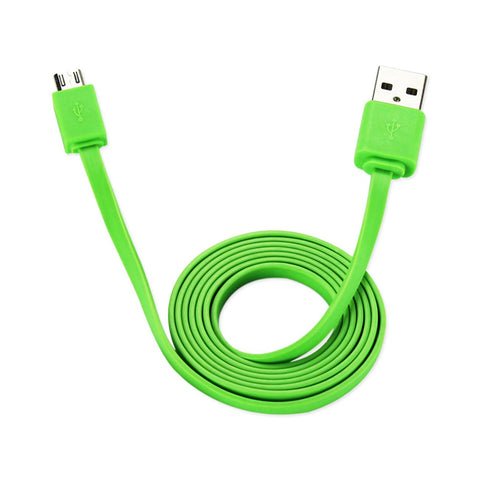 REIKO TANGLE FREE MICRO USB DATA CABLE 3.3FT IN GREEN