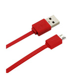 REIKO TANGLE FREE MICRO USB DATA CABLE 3.3FT IN RED