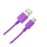 REIKO BRAIDED MICRO USB DATA CABLE 3.3FT IN PURPLE