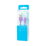REIKO BRAIDED MICRO USB DATA CABLE 3.3FT IN PURPLE
