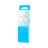 REIKO BRAIDED MICRO USB DATA CABLE 3.3 FEET IN WHITE