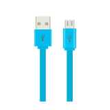 REIKO FLAT MICRO USB DATA CABLE 3.2FT IN BLUE