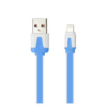 REIKO 8PIN IPHONE 6 FLAT USB DATA CABLE 3.2FT IN BLUE