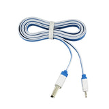 REIKO 8PIN IPHONE 6 FLAT USB DATA CABLE 3.2FT IN BLUE
